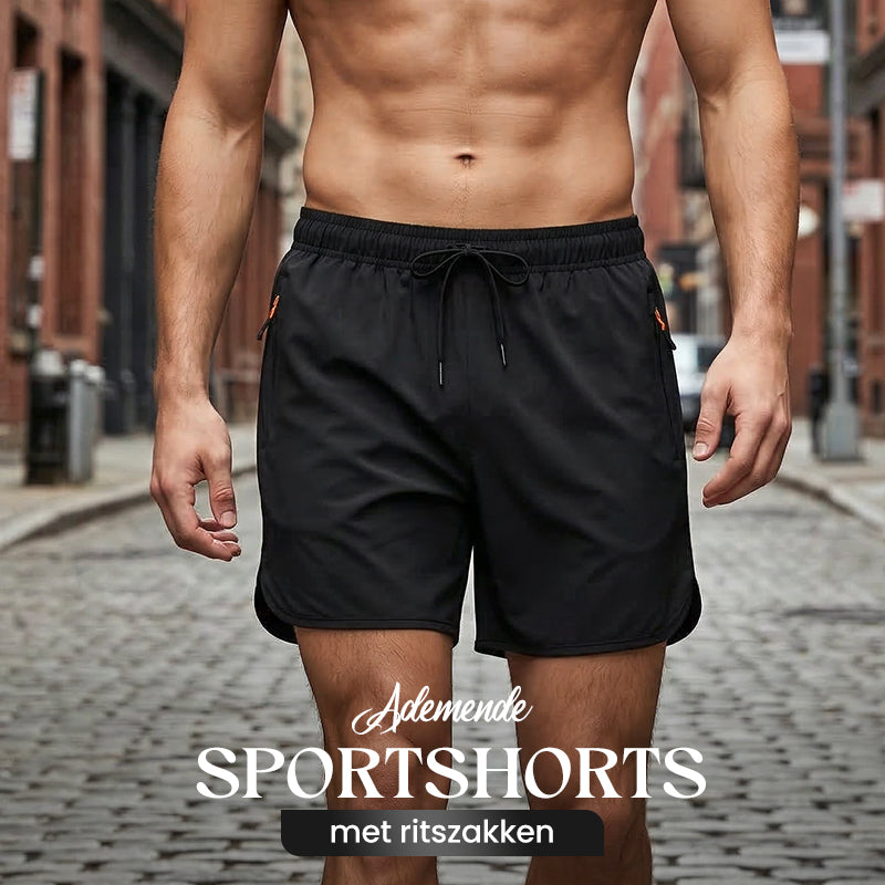🌞Frühlingserwachen: 50% Rabatt!🔥Performance Sport-Shorts: Atmungsaktive Herren Laufhose mit Reißverschlusstaschen