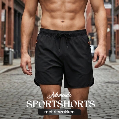 🌞Frühlingserwachen: 50% Rabatt!🔥Performance Sport-Shorts: Atmungsaktive Herren Laufhose mit Reißverschlusstaschen