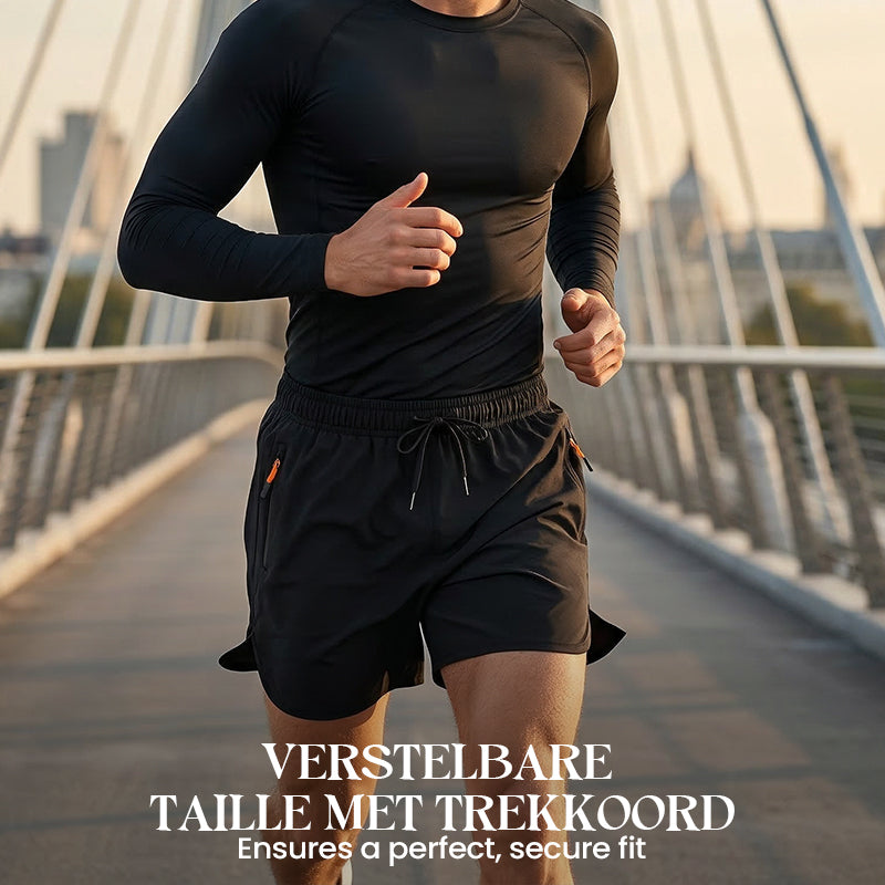 🌞Frühlingserwachen: 50% Rabatt!🔥Performance Sport-Shorts: Atmungsaktive Herren Laufhose mit Reißverschlusstaschen