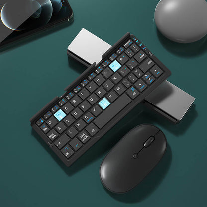 🌞Frühlingserwachen: 50% Rabatt!🎹Faltbare Mini-Bluetooth-Tastatur – Magnetischer Ständer, Universell Kompatibel & Lange Akkulaufzeit, Tragbar für Telefon/Pad/Laptop
