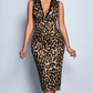 🌞Frühlingserwachen: 50% Rabatt!✨Figurbetontes Leoparden-Kleid mit V-Ausschnitt & Spitzenbesatz – Sanduhr-Silhouette & Hochwertiger Stretch-Stoff für Cocktail & Date-Night