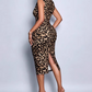 🌞Frühlingserwachen: 50% Rabatt!✨Figurbetontes Leoparden-Kleid mit V-Ausschnitt & Spitzenbesatz – Sanduhr-Silhouette & Hochwertiger Stretch-Stoff für Cocktail & Date-Night