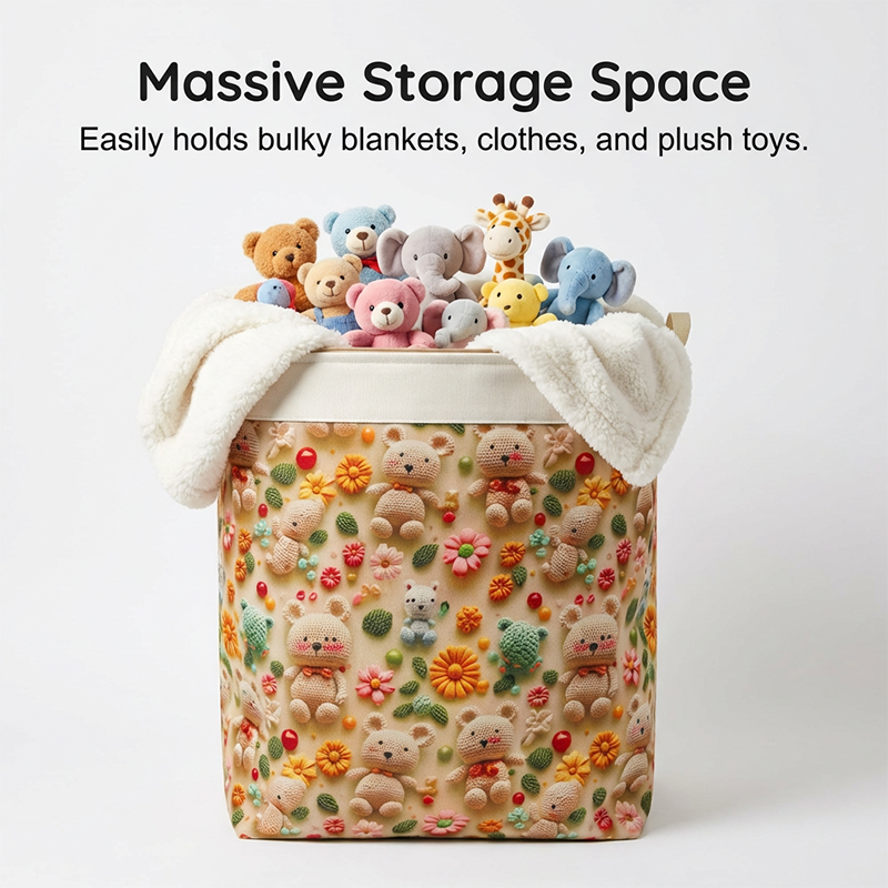 🌞Frühlingserwachen: 50% Rabatt!🧺Große Faltbare Aufbewahrungsbox aus Canvas – 120L Fassungsvermögen, Staub- & Feuchtigkeitsschutz, Praktische Tragegriffe für Kleidung & Bettwäsche (50x40x60cm）