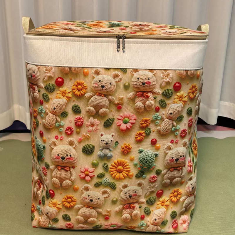 🌞Frühlingserwachen: 50% Rabatt!🧺Große Faltbare Aufbewahrungsbox aus Canvas – 120L Fassungsvermögen, Staub- & Feuchtigkeitsschutz, Praktische Tragegriffe für Kleidung & Bettwäsche (50x40x60cm）