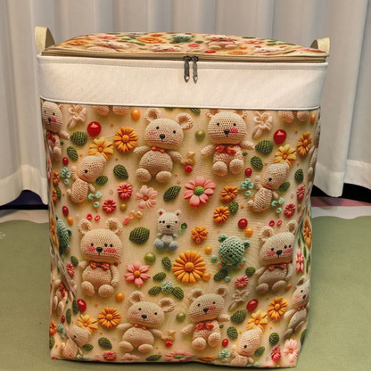 🌞Frühlingserwachen: 50% Rabatt!🧺Große Faltbare Aufbewahrungsbox aus Canvas – 120L Fassungsvermögen, Staub- & Feuchtigkeitsschutz, Praktische Tragegriffe für Kleidung & Bettwäsche (50x40x60cm）