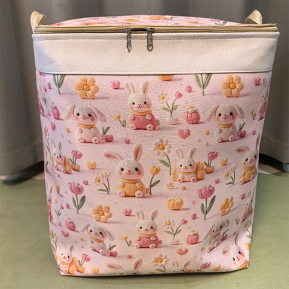 🌞Frühlingserwachen: 50% Rabatt!🧺Große Faltbare Aufbewahrungsbox aus Canvas – 120L Fassungsvermögen, Staub- & Feuchtigkeitsschutz, Praktische Tragegriffe für Kleidung & Bettwäsche (50x40x60cm）