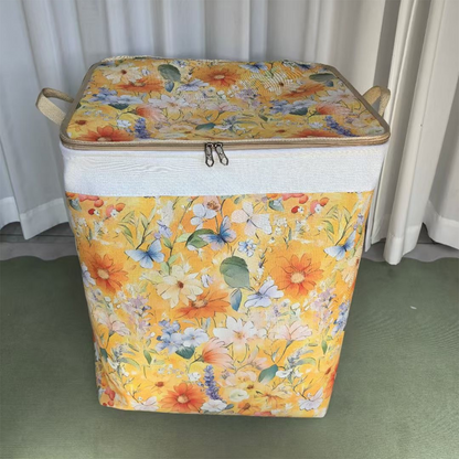 🌞Frühlingserwachen: 50% Rabatt!🧺Große Faltbare Aufbewahrungsbox aus Canvas – 120L Fassungsvermögen, Staub- & Feuchtigkeitsschutz, Praktische Tragegriffe für Kleidung & Bettwäsche (50x40x60cm）