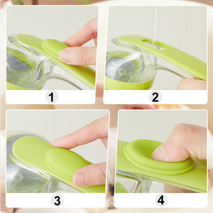 Pet Bath Brush with Long Handle & Shampoo Dispenser