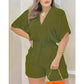 🌞Frühlingserwachen: 50% Rabatt!📿"Easy Breeze" Sommer-Romper: Figurschmeichelnde Smock-Taille & V-Neck