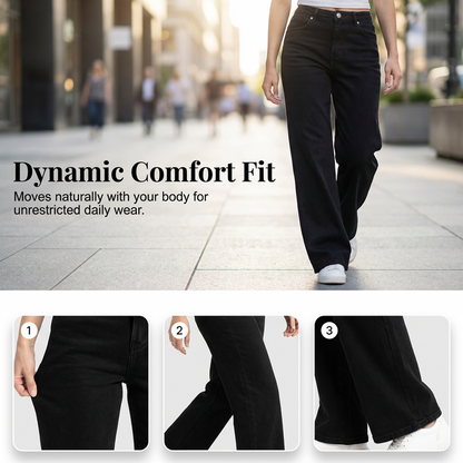 🌞Frühlingserwachen: 50% Rabatt!✨ Elegante High-Waist Wide-Leg Jeans für Damen | Figurschmeichelnd, Atmungsaktiv & Ultra Bequem