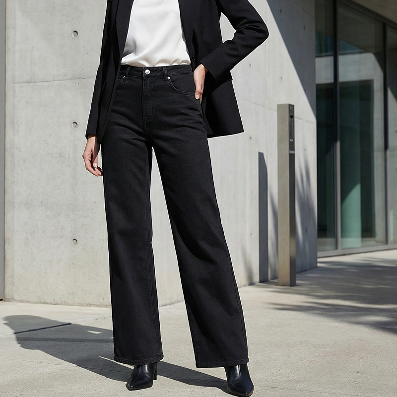 🌞Frühlingserwachen: 50% Rabatt!✨ Elegante High-Waist Wide-Leg Jeans für Damen | Figurschmeichelnd, Atmungsaktiv & Ultra Bequem