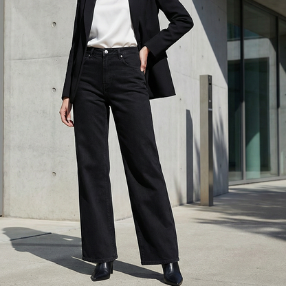 🌞Frühlingserwachen: 50% Rabatt!✨ Elegante High-Waist Wide-Leg Jeans für Damen | Figurschmeichelnd, Atmungsaktiv & Ultra Bequem