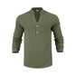 🌞Frühlingserwachen: 50% Rabatt!🔥Herren Henley aus Leinen-Mix – Atmungsaktiv, Bügelfrei & Zeitlos Elegant