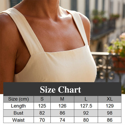 🌞Frühlingserwachen: 50% Rabatt!🔥Elegantes A-Linien Kleid: Trägerkleid mit eckigem Ausschnitt und stylischem Fransensaum
