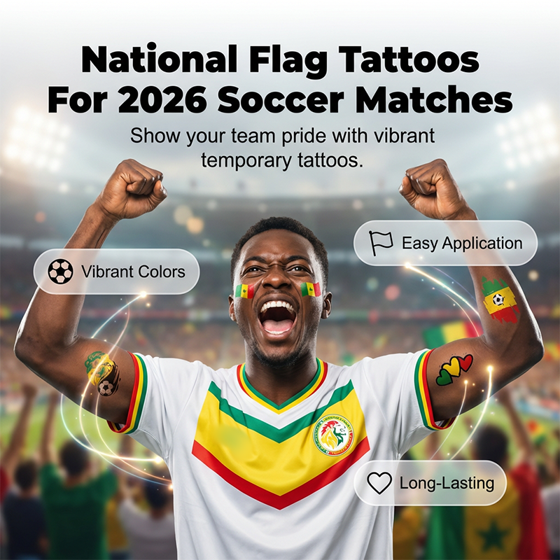 🌞Frühlingserwachen: 50% Rabatt!✨⚽ WM 2026 Flaggen-Tattoos | Wasserdichte Temporäre Fußball-Tattoos | Die Saubere Alternative zu Schminke (Gesicht & Körper)