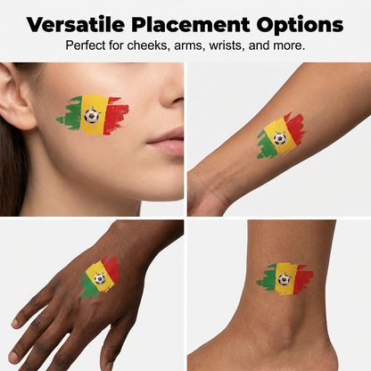 🌞Frühlingserwachen: 50% Rabatt!✨⚽ WM 2026 Flaggen-Tattoos | Wasserdichte Temporäre Fußball-Tattoos | Die Saubere Alternative zu Schminke (Gesicht & Körper)