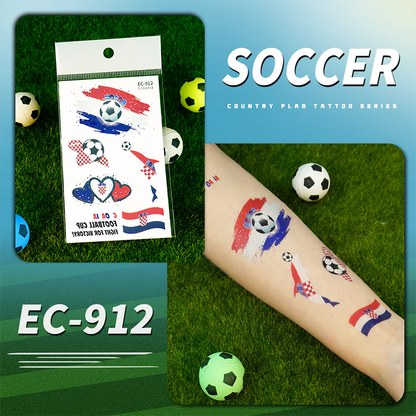 🌞Frühlingserwachen: 50% Rabatt!✨⚽ WM 2026 Flaggen-Tattoos | Wasserdichte Temporäre Fußball-Tattoos | Die Saubere Alternative zu Schminke (Gesicht & Körper)