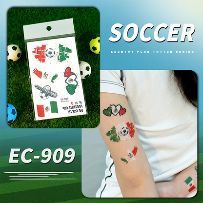 🌞Frühlingserwachen: 50% Rabatt!✨⚽ WM 2026 Flaggen-Tattoos | Wasserdichte Temporäre Fußball-Tattoos | Die Saubere Alternative zu Schminke (Gesicht & Körper)