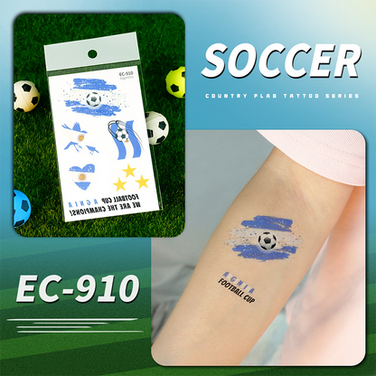 🌞Frühlingserwachen: 50% Rabatt!✨⚽ WM 2026 Flaggen-Tattoos | Wasserdichte Temporäre Fußball-Tattoos | Die Saubere Alternative zu Schminke (Gesicht & Körper)