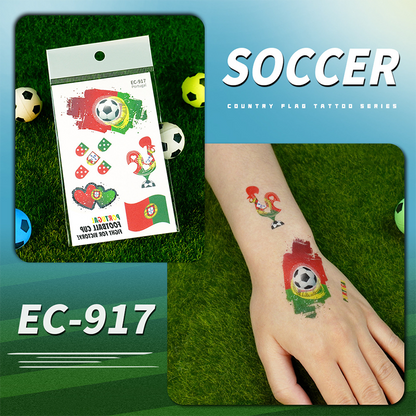 🌞Frühlingserwachen: 50% Rabatt!✨⚽ WM 2026 Flaggen-Tattoos | Wasserdichte Temporäre Fußball-Tattoos | Die Saubere Alternative zu Schminke (Gesicht & Körper)