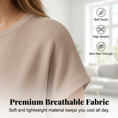 ☀️ Lässiges Kurzarm-T-Shirt-Kleid für Damen – Bequem, atmungsaktiv & mit Seitentaschen!