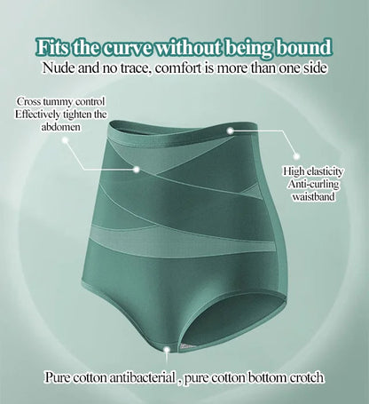 🌞Frühlingserwachen: 50% Rabatt!💎Unsichtbarer Bauch-Weg-Zauber: Nahtlose Ice-Silk Shaping-Hose mit Kreuz-Kompression