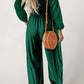 🌞Frühlingserwachen: 50% Rabatt!💎Figurschmeichelnder Damen Jumpsuit mit Smok-Brust & Weitem Bein