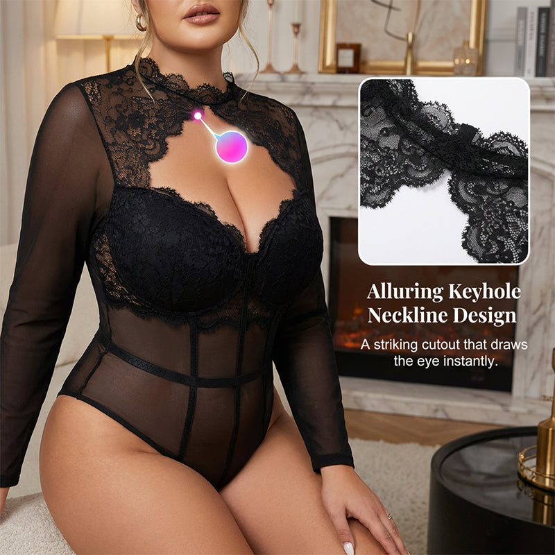 🌞Frühlingserwachen: 50% Rabatt!💎Verführerischer Plus-Size Bodysuit mit Korsett-Stäbchen – Perfekter Halt für Deine Kurven
