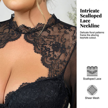 🌞Frühlingserwachen: 50% Rabatt!💎Verführerischer Plus-Size Bodysuit mit Korsett-Stäbchen – Perfekter Halt für Deine Kurven