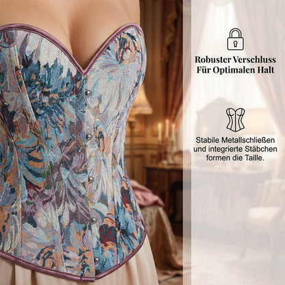 🌞Frühlingserwachen: 50% Rabatt!💎Vintage-Korsett "Royal Muse" – Elegante Taillenformung im floralen Ölgemälde-Stil