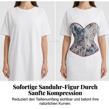🌞Frühlingserwachen: 50% Rabatt!💎Vintage-Korsett "Royal Muse" – Elegante Taillenformung im floralen Ölgemälde-Stil