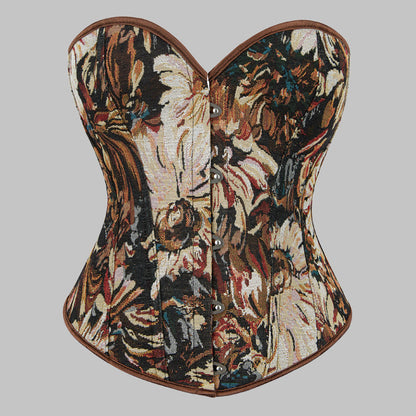 🌞Frühlingserwachen: 50% Rabatt!💎Vintage-Korsett "Royal Muse" – Elegante Taillenformung im floralen Ölgemälde-Stil