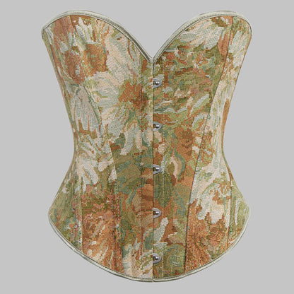 🌞Frühlingserwachen: 50% Rabatt!💎Vintage-Korsett "Royal Muse" – Elegante Taillenformung im floralen Ölgemälde-Stil
