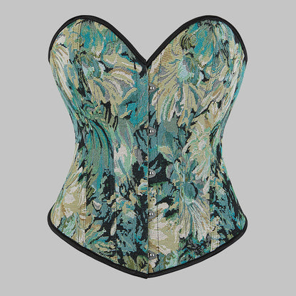 🌞Frühlingserwachen: 50% Rabatt!💎Vintage-Korsett "Royal Muse" – Elegante Taillenformung im floralen Ölgemälde-Stil