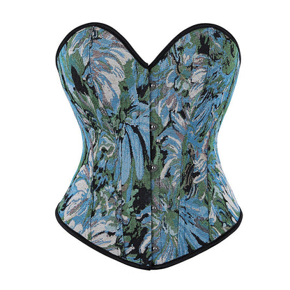 🌞Frühlingserwachen: 50% Rabatt!💎Vintage-Korsett "Royal Muse" – Elegante Taillenformung im floralen Ölgemälde-Stil