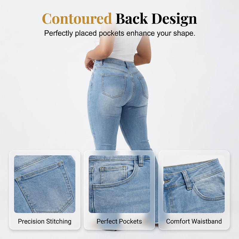 🌞Frühlingserwachen: 50% Rabatt!💎High-Waist Schlagjeans "Retro-Edge": Beine für Tage & Perfekter Sitz