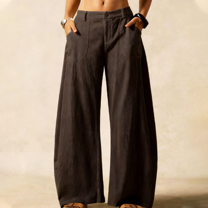 🌞Frühlingserwachen: 50% Rabatt!🎉Luftige Sommerhose "Nature Flow": High-Waist & Weites Bein für maximale Freiheit