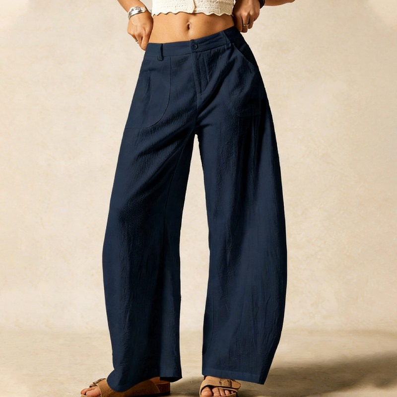 🌞Frühlingserwachen: 50% Rabatt!🎉Luftige Sommerhose "Nature Flow": High-Waist & Weites Bein für maximale Freiheit