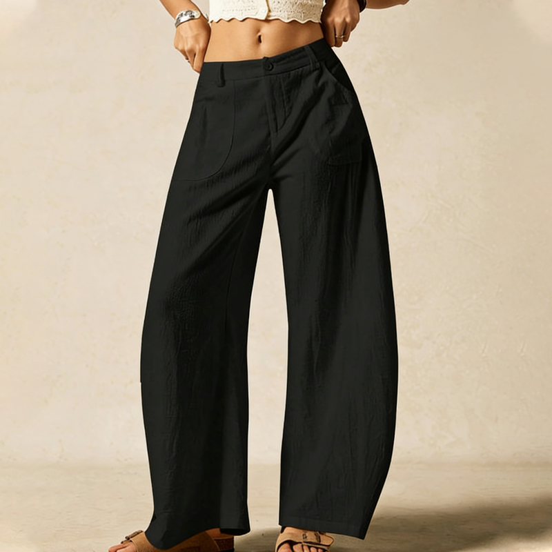 🌞Frühlingserwachen: 50% Rabatt!🎉Luftige Sommerhose "Nature Flow": High-Waist & Weites Bein für maximale Freiheit