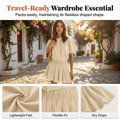 🌞Frühlingserwachen: 50% Rabatt!🏝️Sommer-Traum: Luftiges Off-Shoulder Kleid mit Fledermausärmeln