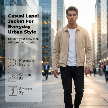 🌞Frühlingserwachen: 50% Rabatt!💎Herren-Jacke in Wildleder-Optik: Der Allrounder für Office & Freizeit