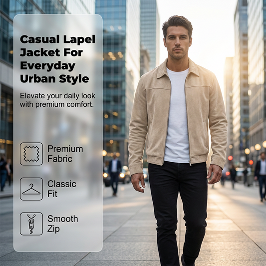 🌞Frühlingserwachen: 50% Rabatt!💎Herren-Jacke in Wildleder-Optik: Der Allrounder für Office & Freizeit