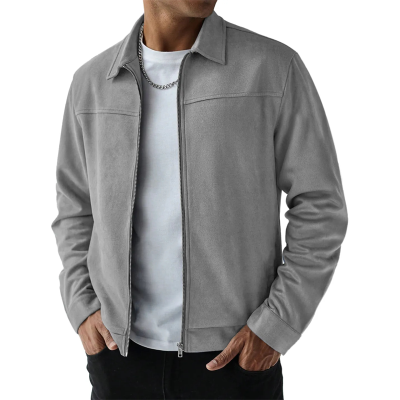 🌞Frühlingserwachen: 50% Rabatt!💎Herren-Jacke in Wildleder-Optik: Der Allrounder für Office & Freizeit