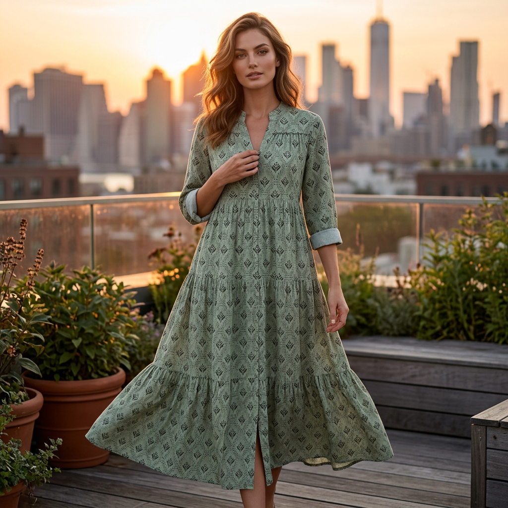 🌞Frühlingserwachen: 50% Rabatt!💕Boho-Traum "Muse": Elegantes Etagen-Maxikleid mit V-Ausschnitt