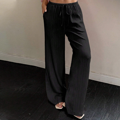 🌞Frühlingserwachen: 50% Rabatt!💕High-Waist Sommerhose "Easy Chic" – Atmungsaktiv mit verstellbarem Kordelzug
