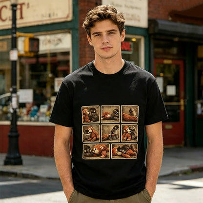 🌞Frühlingserwachen: 50% Rabatt!🐵„Punch“ Monchichi/Grafik T-Shirt – Für alle, die sich mal allein fühlen | Übergroß & weich