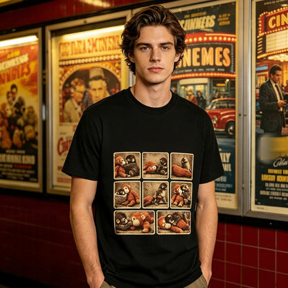 🌞Frühlingserwachen: 50% Rabatt!🐵„Punch“ Monchichi/Grafik T-Shirt – Für alle, die sich mal allein fühlen | Übergroß & weich