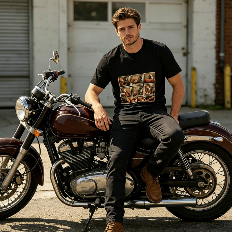 🌞Frühlingserwachen: 50% Rabatt!🐵„Punch“ Monchichi/Grafik T-Shirt – Für alle, die sich mal allein fühlen | Übergroß & weich