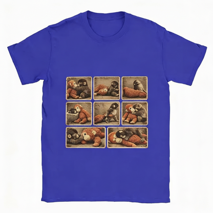 🌞Frühlingserwachen: 50% Rabatt!🐵„Punch“ Monchichi/Grafik T-Shirt – Für alle, die sich mal allein fühlen | Übergroß & weich