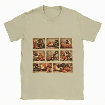 🌞Frühlingserwachen: 50% Rabatt!🐵„Punch“ Monchichi/Grafik T-Shirt – Für alle, die sich mal allein fühlen | Übergroß & weich